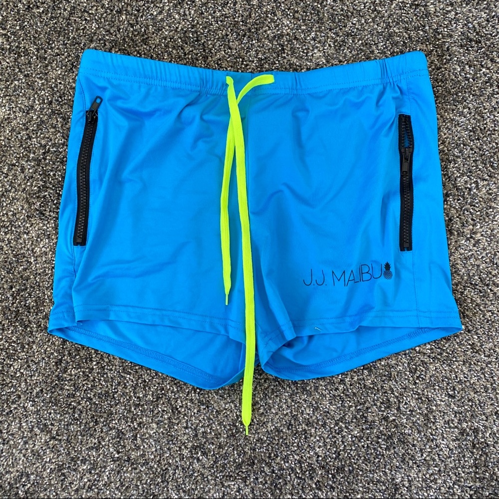 JJ Malibu Blue Stretch Shorts Size Large